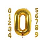 Bkmc 0 Yaş Rakam Folyo Balon Altın Renk 36 Cm 16 Inç -dogum Günü -parti-kutlama Gold bmcNM3