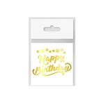 Bkmc 10 Adet Dövme Happy Bırthday Yıldızlı Varaklı Altın Pk:10 bmcNM627