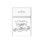 Bkmc 10 adet Dövme Happy Bırthday Yıldızlı Varaklı Gümüş bmcNM652