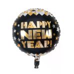 Bkmc 18” Yuvarlak Happy New Year Yılbaşı Yuvarlak Folyo Balonu