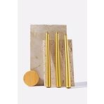 Bkmc 3 Lü Altın Yaldız Gold Şamdan Mumu Gold bmcNM1020