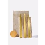 Bkmc 3 Lü Gold Şamdan Mumu Gold bmcNM1008