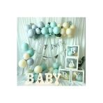 Bkmc 30 Adet Balonlu Babby Şeffaf Kutulu Balon Standlı Balon Konsept Doğum Günü Parti Set Süsü