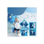 Bkmc 4 Kutu Baby Yazılı Şeffaf Kutu Harf Mavi 25 Cm Balon Hediyeli bmcNM680
