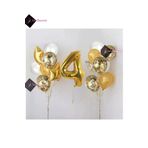 Bkmc 4 Yaş Gold Folyo Balon Şeffaf Balon Seti Doğum Günü Parti Seti bmcNM730