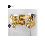 Bkmc 5 Yaş Gold Folyo Balon Şeffaf Balon Seti Doğum Günü Parti Seti bmcNM731