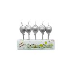 Bkmc 5Lİ CROM BALON GÜMÜŞ MUM