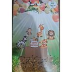 Bkmc 6 Adet, Safari Temalı Doğum Günü Pasta Süsü Safari Baby Animal Pasta Süsü