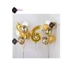 Bkmc 6 Yaş Gold Folyo Balon Şeffaf Balon Seti Doğum Günü Parti Seti bmcNM732