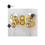 Bkmc 8 Yaş Gold Folyo Balon Şeffaf Balon Seti Doğum Günü Parti Seti bmcNM734