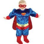 Bkmc Bebek Superman Kostümü Kaslı - 1 - 1,5 Yaş - Kırmızı - Mavi