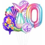 Bkmc Deniz Kızı Kuyruğu Deniz Kabuğu Temalı Doğum Günü Balon Seti Konfeti Balon Parti Süsleri - Çok Renkli - 0 YAŞ