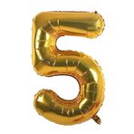 Bkmc Folyo Balon 5 Yaş Helyum Balon 36 Cm Gold Renk 5 bmcNM199