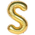 Bkmc Folyo Balon S Harfi Helyum Balon 36 Cm Gold Renk S bmcNM217