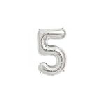 Bkmc Folyo Rakam Balon ''5'' Rakamı Gümüş Renk 40 Inç 100 Cm bmcNM115