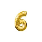 Bkmc Folyo Rakam Balon ''6'' Rakamı Gold Renk 40 Inç 100 cm bmcNM106