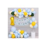 Bkmc Gold Yaş Folyolu Makaron Balonlu Doğum Günü Seti Balon Zincirli Doğum Günü Süsü bmcNM876