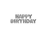 Bkmc Happy Birthday Gümüş Folyo Balon bmcNM120