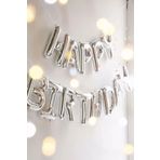 Bkmc Happy Bırthday Harf Folyo Balon Seti Gümüş bmcNM128