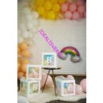 Bkmc Lüks 33 Parça Baby Yazılı Şeffaf Beyaz Kutu Balon Set, Baby Balon Kutusu Bebek Çocuk Doğum Günü Süsü bmcNM639