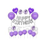 Bkmc Mor Lüks Happy Bırthday Balon Set bmcNM1029