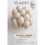 Bkmc Party 10 Adet Latex Balon 10 Inç Parti Balonu Doğum Günü Süsleme Balonu - Krem