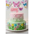 BKMC PARTY HAPPY BİRTHDAY KELEBEK 2 PARÇA DOĞUM GÜNÜ PARTİ SETİ SÜSÜ MUMU