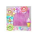 Bkmc Yaz Sıcaklığında Doğum Gününüzü Serinletecek Donutlı Dondurmalı Dolu Dolu Doğum Günü Parti Seti Süsü bmcNM890