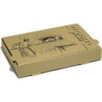 Bkr Pide Kutusu 28X18X4 cm 100 Adet - Kapuçino - Gold