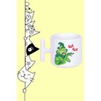 Bla Bla Grinch Karakter Tasarım Baskılı Beyaz T Sap Kupa Bardak - 250 ml