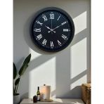 Black 40 Cm Metal Duvar Saati