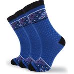 Black Arden Socks 3 Çift Mavi Benekli Kilim Desenli Bayan Soket Çorap - 36 - 40 - Karışık