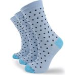 Black Arden Socks 3 Çift Puantiye Desenli Bayan Soket Çorap - 36 - 40 - Mavi