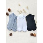 Black Arden Socks Derby Desenli Patik Çorap 5 Çift - 40 - 44 - Gri - Beyaz - Siyah