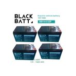 BLACK BATT 12v 14ah Jel Akü - (Mart 2025 Üretim) Elektrikli Bisiklet Aküsü - 4 Adet