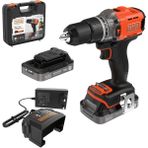Black & Decker BCD383D2XK-QW Çift Akülü Darbeli Matkap