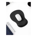 BLACK DEER Bilek Destekli Mouse Pad Kaymaz Taban Siyah Mouse Pad , Ofis , Oyuncu Mouse Pad