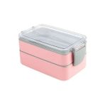 Black Deer Go Iki Bölmeli Kilitli Beslenme Kabı Seti,hazırla Çık,detoks,diyet,sporcu Besin,saklama Kabı 400ML+500ML - Pembe