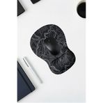 BLACK DEER TopoWave Bilek Destekli Mouse Pad Kaymaz Taban Beyaz Mouse Pad , Bilek Dijital Mouse Pad