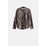 Black Fashion Leopar Desen Gömlek