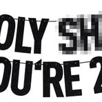 Black Glitter Holy Shit You're 27 Afiş, 27. Doğum Gününüz Kutlu Olsun/27 Yaşına Şerefe, Komik 27. Doğum Günü Partisi Dekorasyon Malzemeleri
