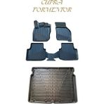 Black Gold Cupra Formentor 3D Oto Paspas + Üst Kademe Bagaj Havuzu Set 2023 Tam Uyumlu Havuzlu Tpe - Siyah