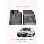 Black Gold Fiat Doblo 2024+ Panelvan ( Ön Iki ) ile Uyumlu 3D Oto Paspas Premium - Siyah