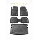 Black Gold Opel Astra J Sedan Ince Stepne 3D Havuzlu Oto Paspas ve Bagaj Havuzu Seti Titan - Siyah