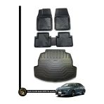 Black Gold Toyota Corolla 2019+ 3D Zebra Oto Paspas Ve Araca Özel Kauçuk Bagaj Havuzu Seti