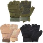 Black Hawk Sword Erkek&Kadın Outdoor Spor&Fitness Outdoor Kesik Parmak Eldiven Single - Siyah