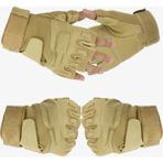 Black Hawk Sword Erkek&Kadın Outdoor Spor&Fitness Outdoor Kesik Parmak Eldiven Single - XL - Kum