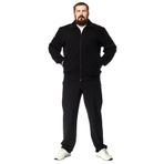 Black Horn Büyük (Battal) Beden Düz Paça Eşofman Takımı - 5XL - Siyah