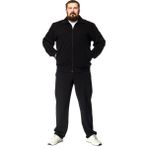 Black Horn Büyük (Battal) Beden Düz Paça Eşofman Takımı - 6XL - Siyah