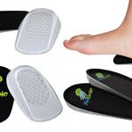 Black Jelly Premium Topuk Kapları/Topuk Pedleri Süper Yapışkanlı Jel Tabanlı ABD Çocuk Bedeni 1-6. KidSole'dan Yeni 2017 Sürümü. (2 Çift)